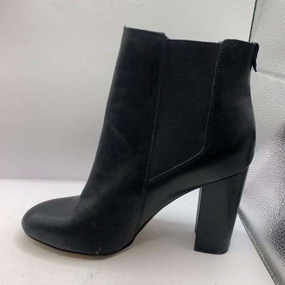 Sam Edelman Women's Case Leather Block-Heel Booties Black size 10 Ankle D17 - Picture 8 of 11